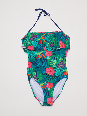 Traje De Baño Mujer Enterito Vuelo Azul Familyshop