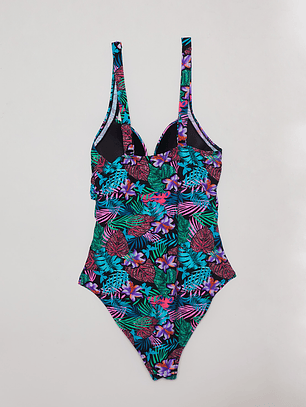 Traje De Baño Mujer Entero Negro Familyshop