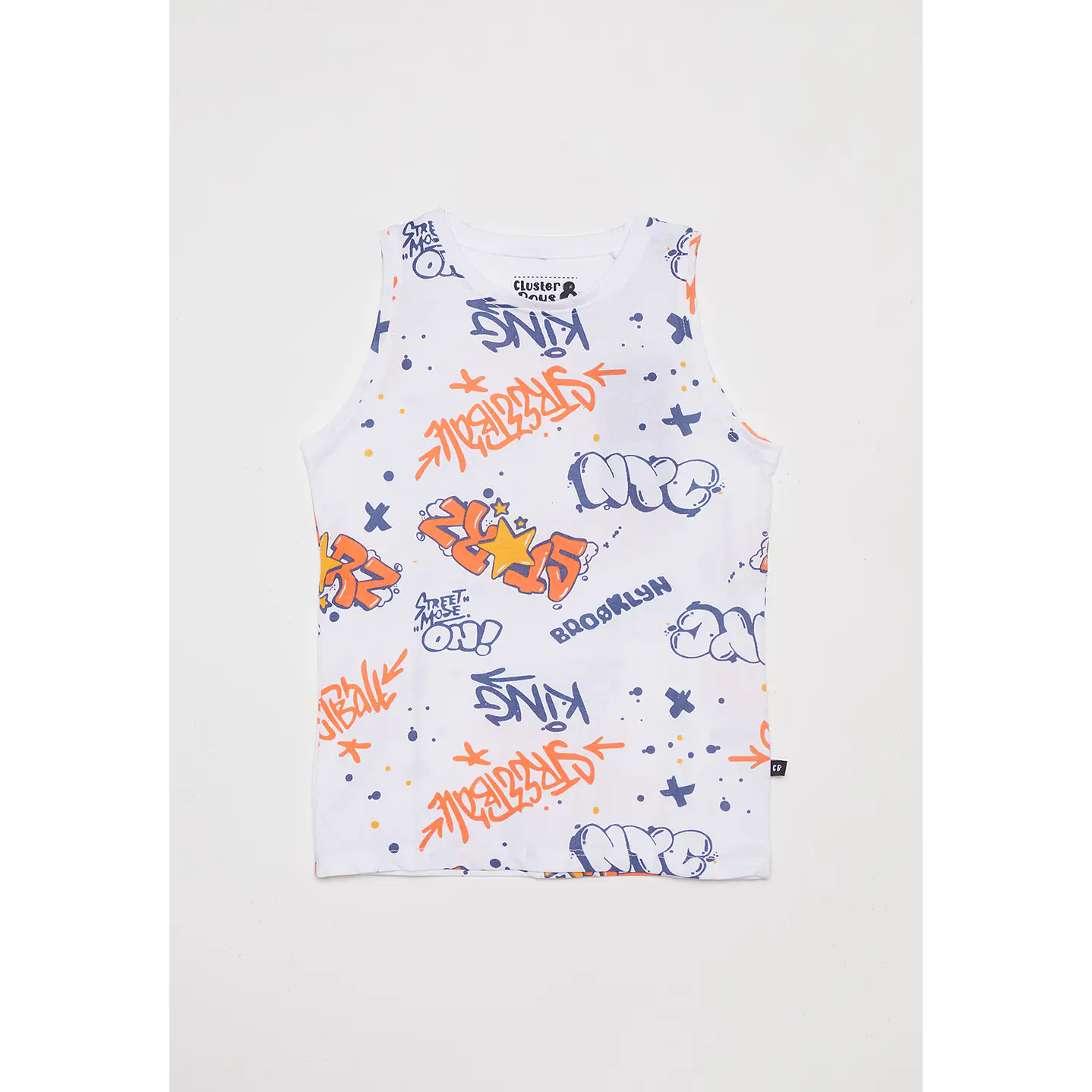 Polera Full Print Manga Corta Blanco Familyshop 1