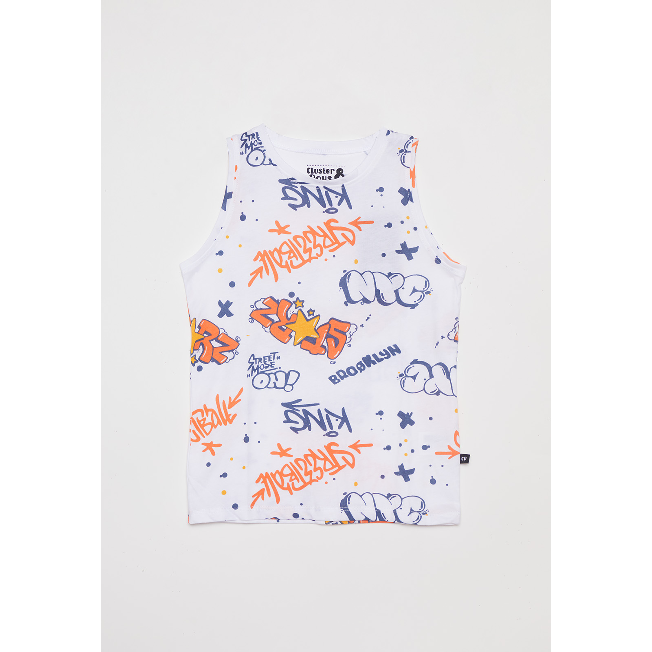 Polera Full Print Manga Corta Blanco Familyshop 1