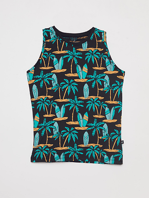 Polera Sudadera Veran Manga Corta Negro Familyshop