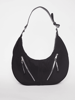 Cartera Bolso 2 Cierres Mujer Negro Familyshop