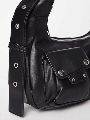 Cartera Bolso Tachas Mujer Negro Familyshop