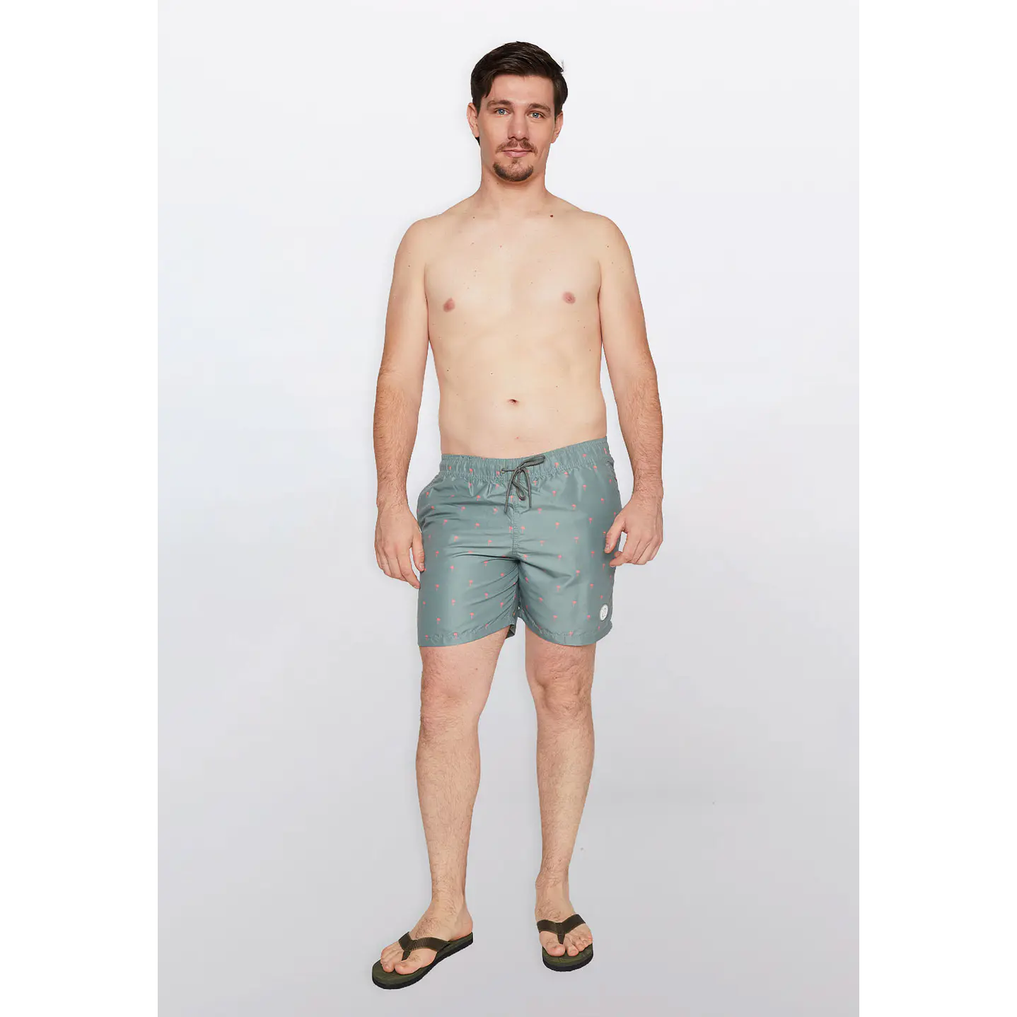 Traje de Baño Hombre Palmeras Gris Familyshop 5