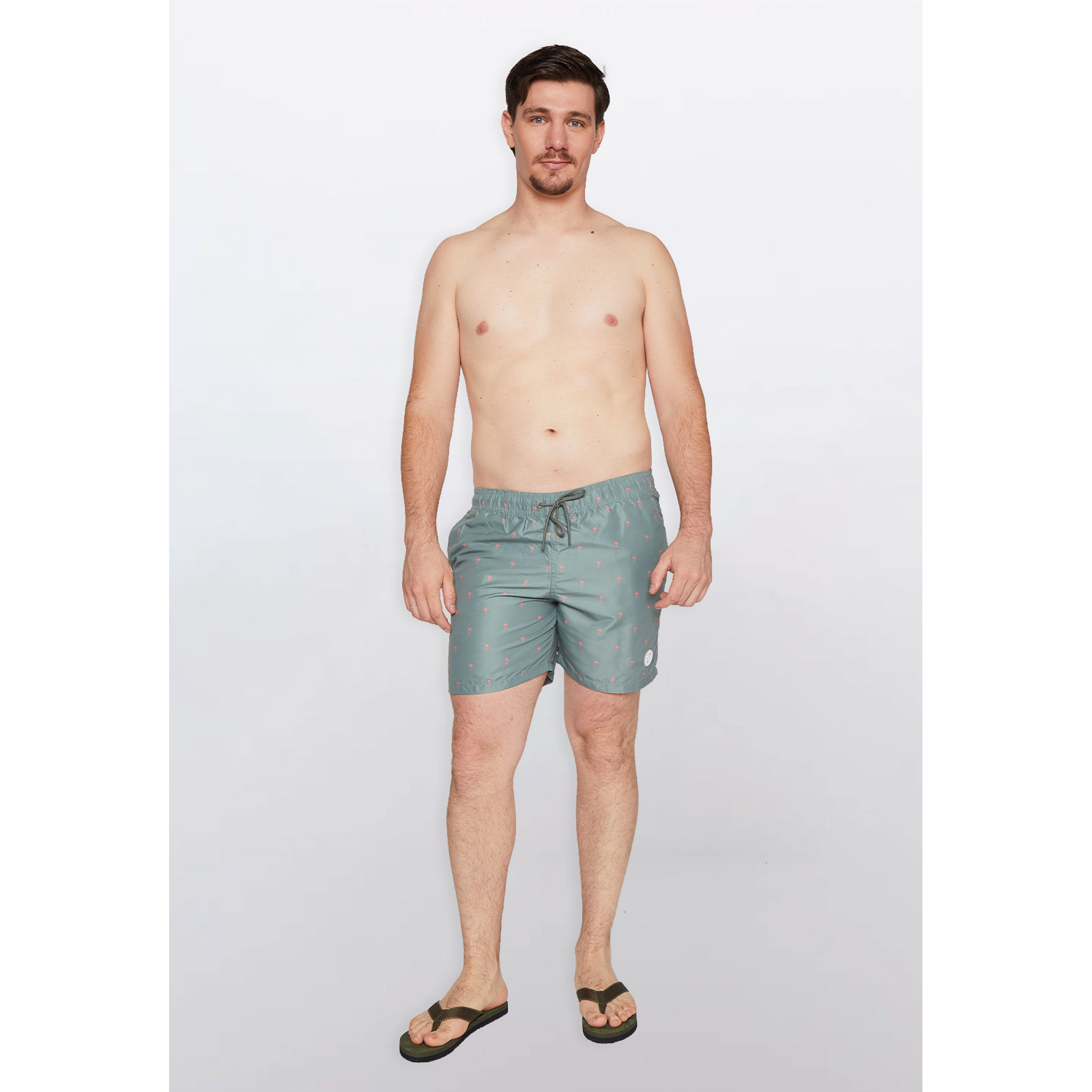 Traje de Baño Hombre Palmeras Gris Familyshop 5