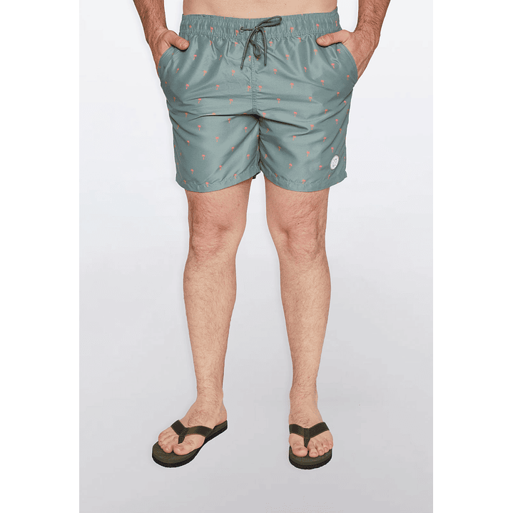 Traje de Baño Hombre Palmeras Gris Familyshop 4