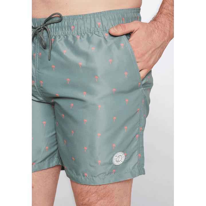 Traje de Baño Hombre Palmeras Gris Familyshop 3