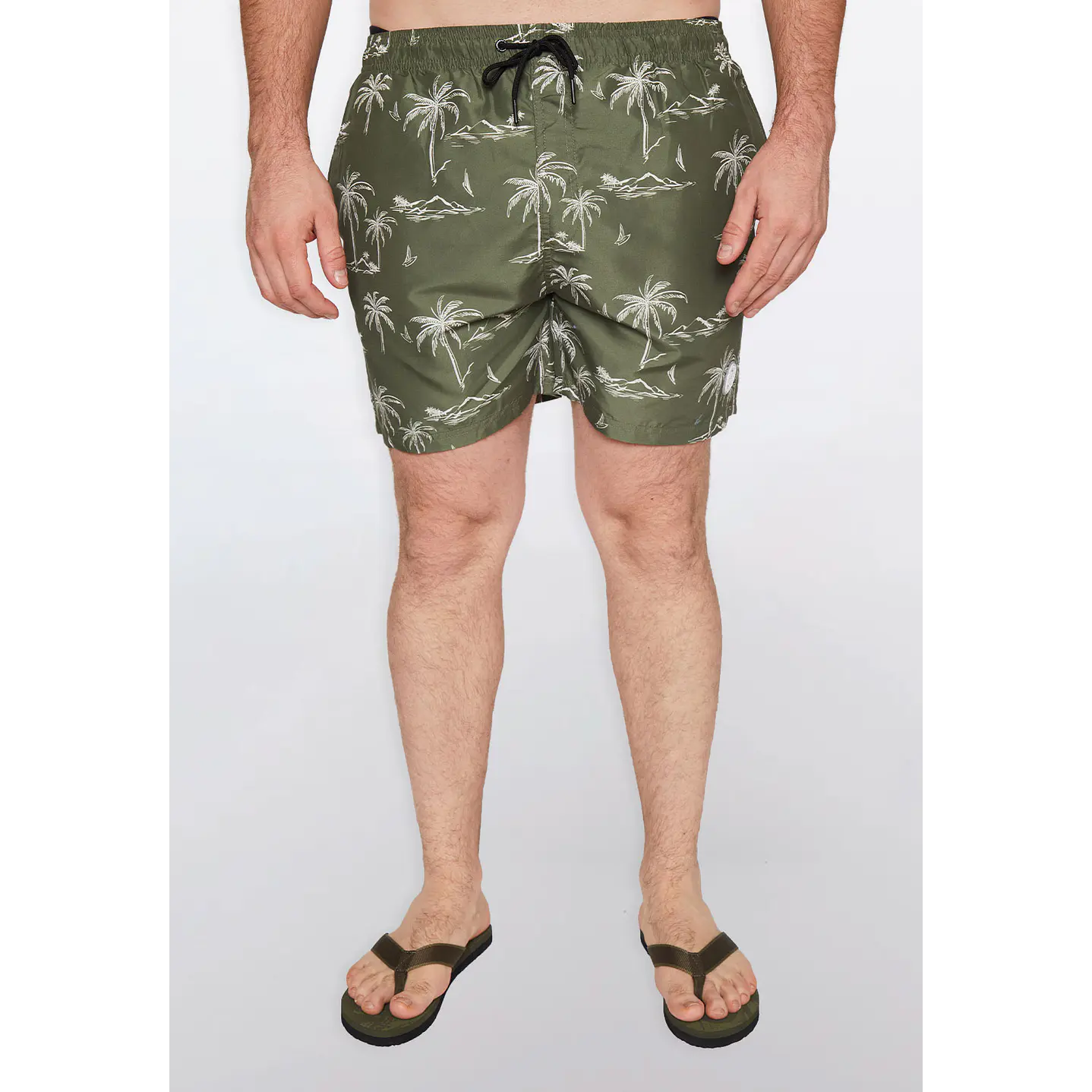 Traje De Baño Hombre Print Palmera Verde Familyshop 3