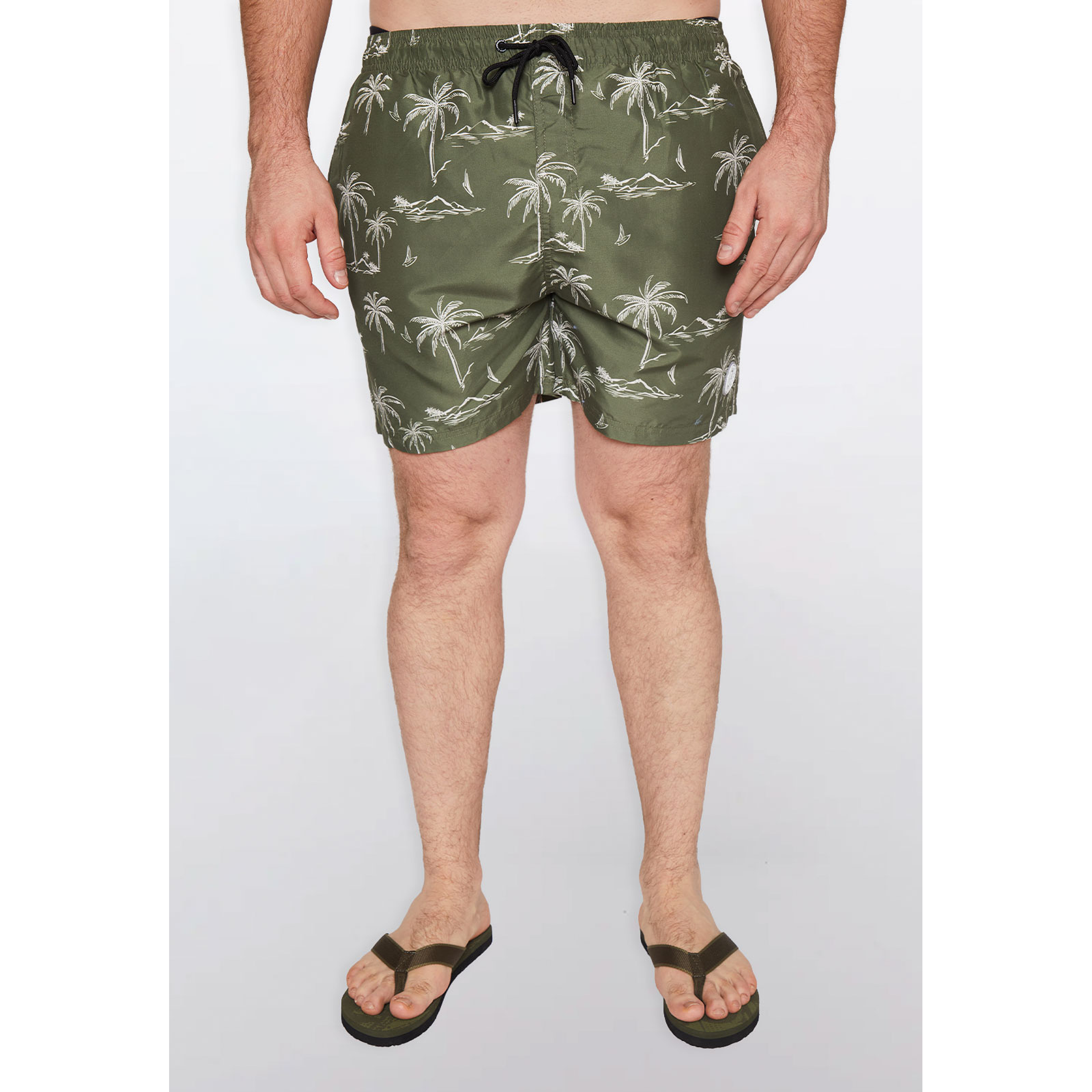 Traje De Baño Hombre Print Palmera Verde Familyshop 3