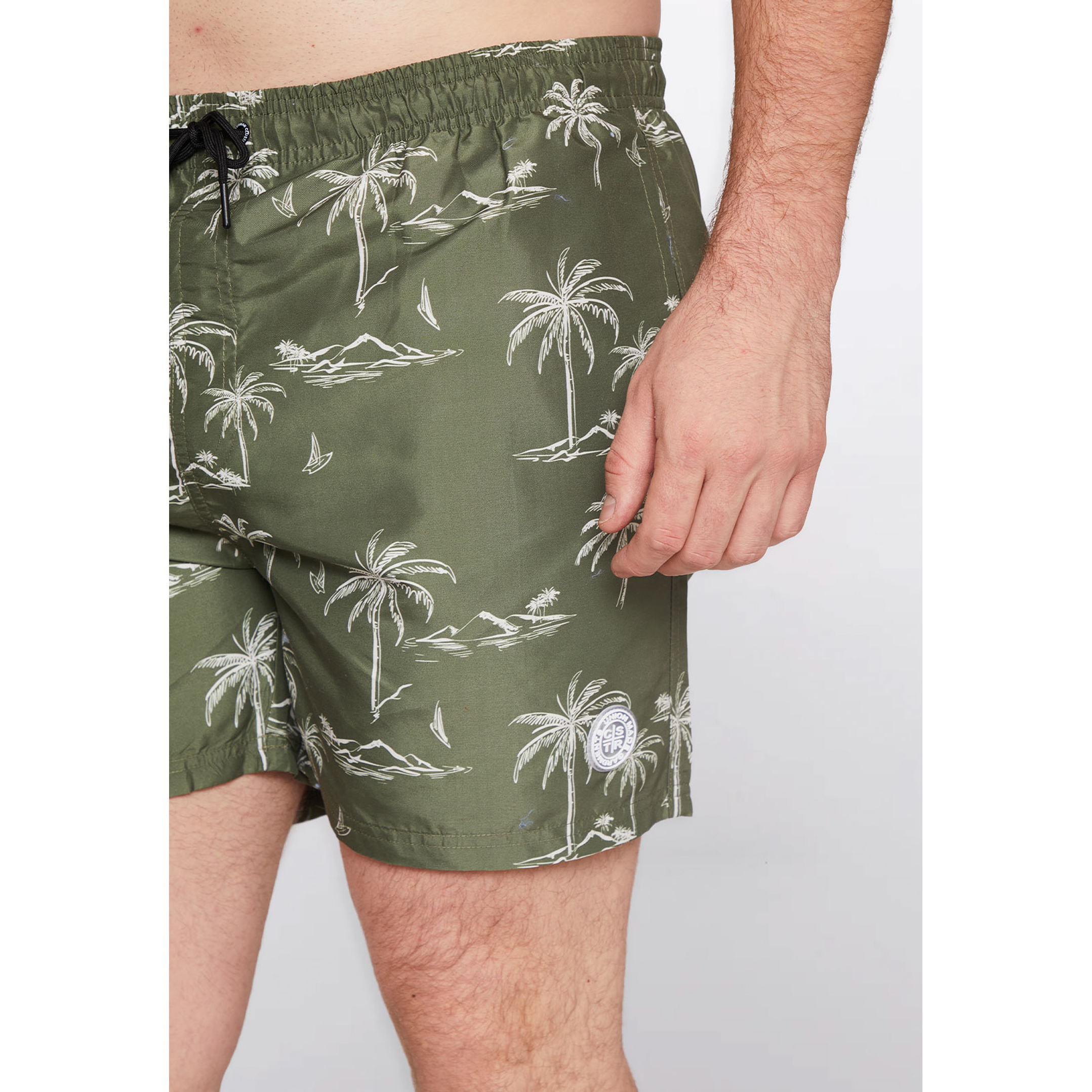 Traje De Baño Hombre Print Palmera Verde Familyshop 6