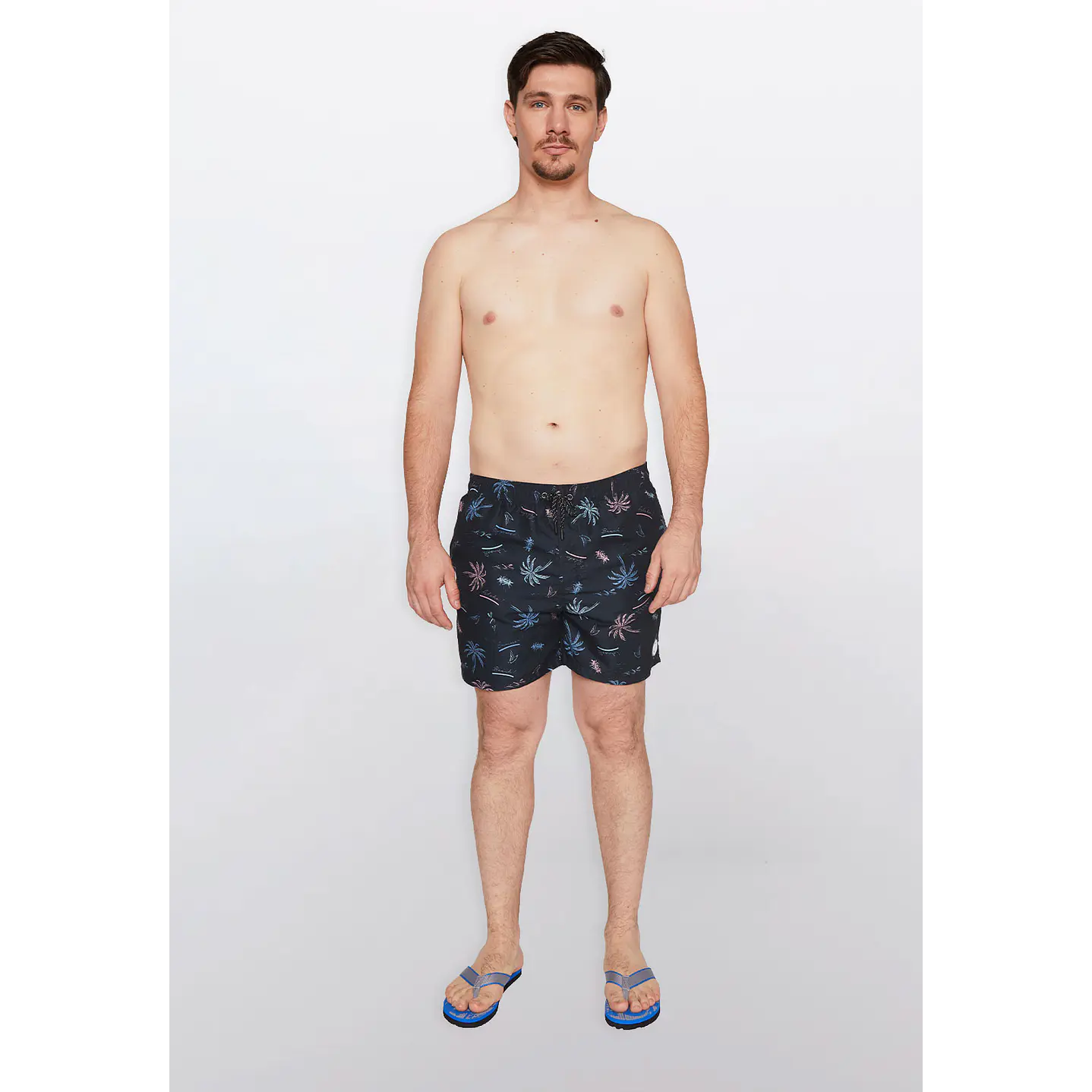 Traje De Baño Hombre Print Palmera Gris Familyshop 5