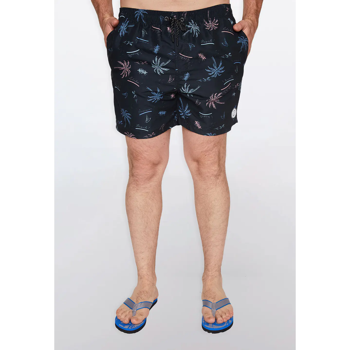 Traje De Baño Hombre Print Palmera Gris Familyshop 4