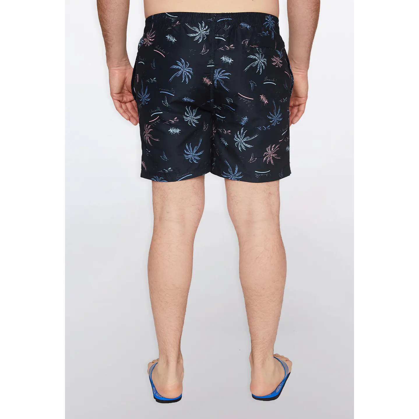 Traje De Baño Hombre Print Palmera Gris Familyshop 6