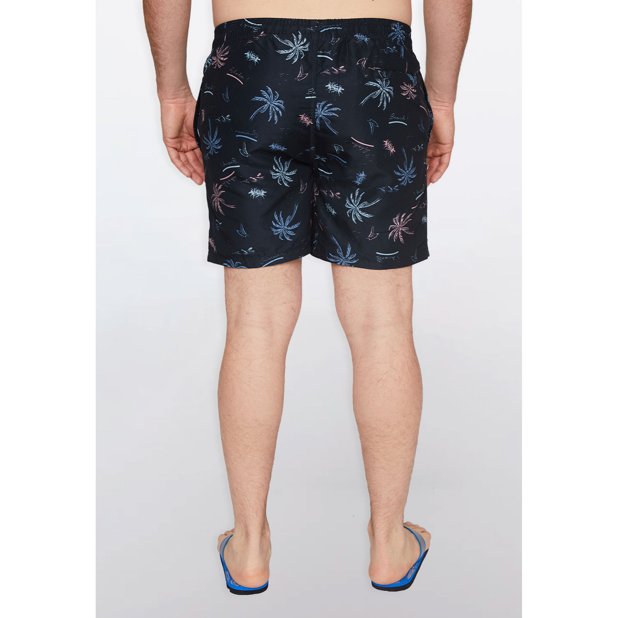 Traje De Baño Hombre Print Palmera Gris Familyshop 6