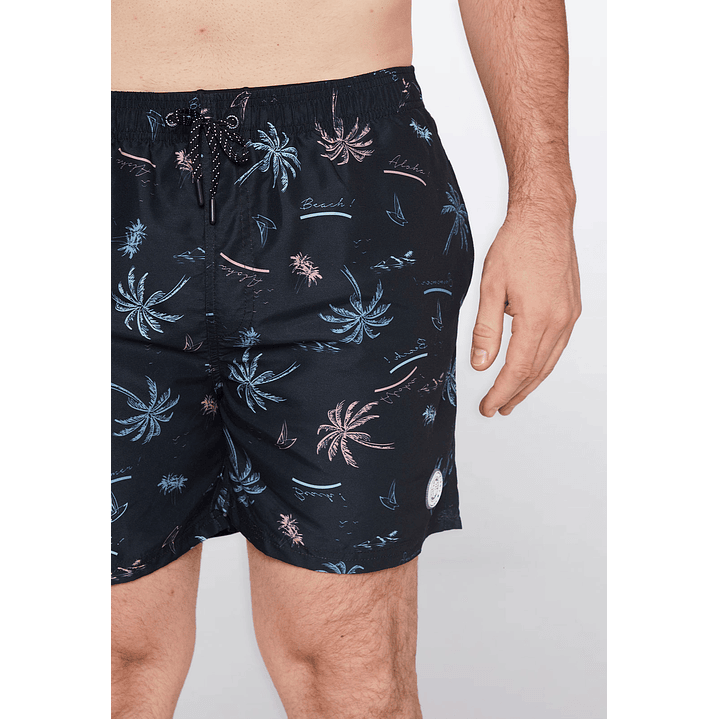 Traje De Baño Hombre Print Palmera Gris Familyshop 3