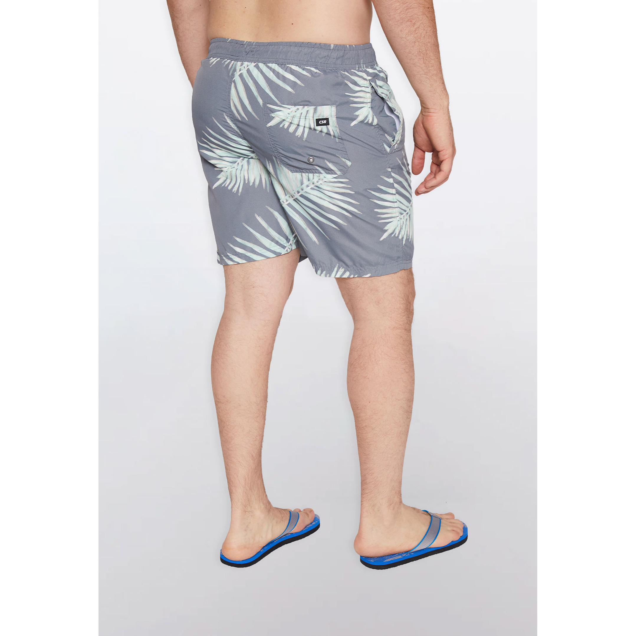 Traje De Baño Hombre Hojas Gris Familyshop 6