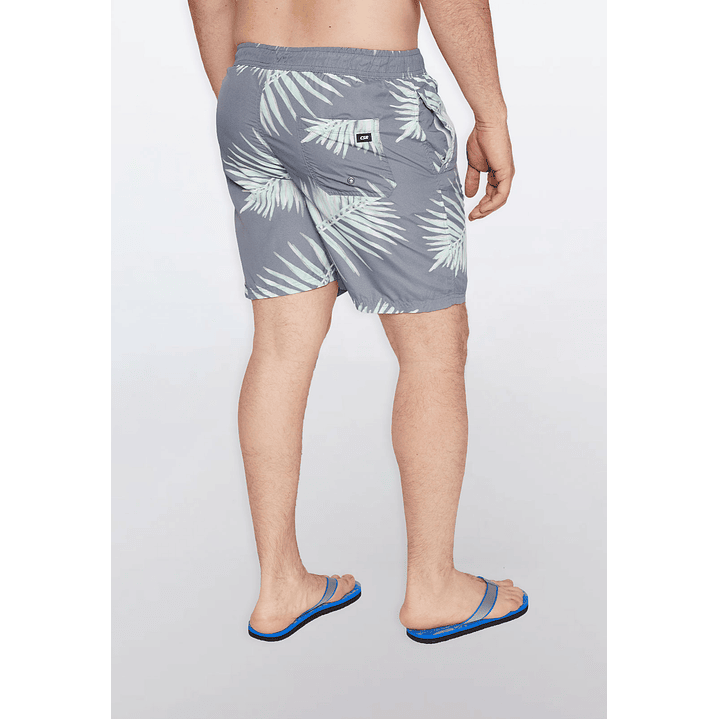 Traje De Baño Hombre Hojas Gris Familyshop 6