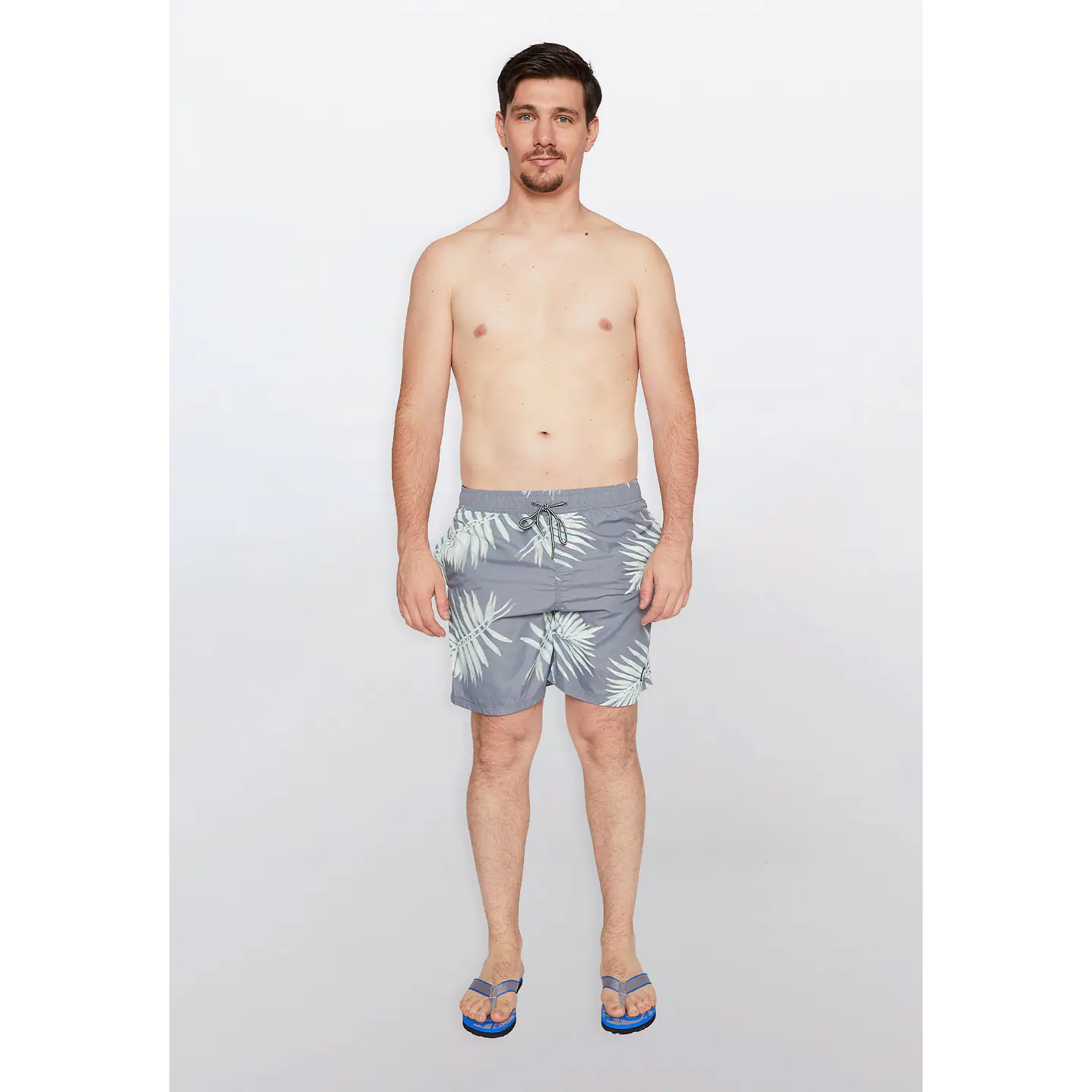 Traje De Baño Hombre Hojas Gris Familyshop 5