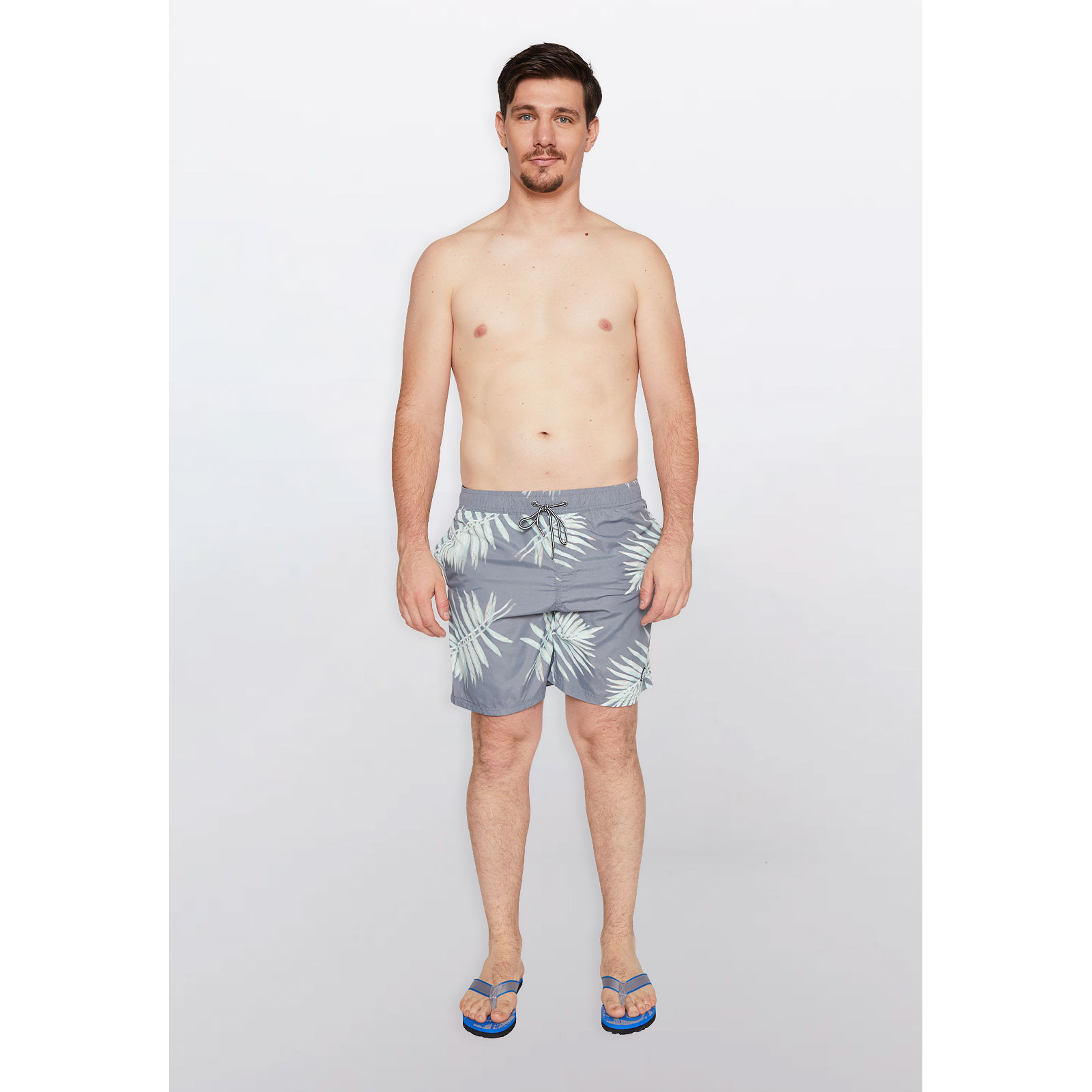 Traje De Baño Hombre Hojas Gris Familyshop 5