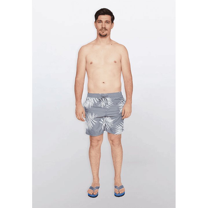 Traje De Baño Hombre Hojas Gris Familyshop 5