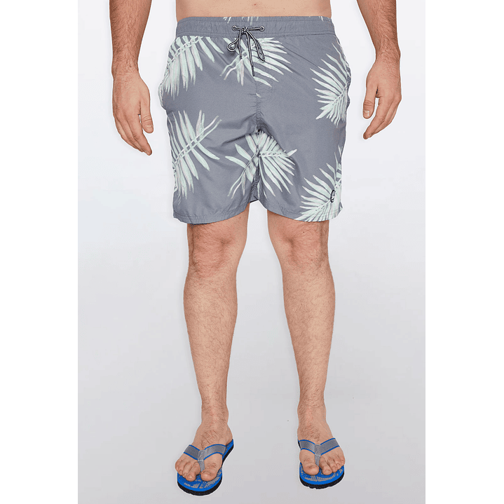 Traje De Baño Hombre Hojas Gris Familyshop 4