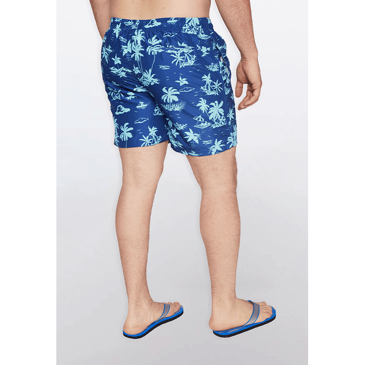 Traje De Baño Hombre Palmera Azul Familyshop 5