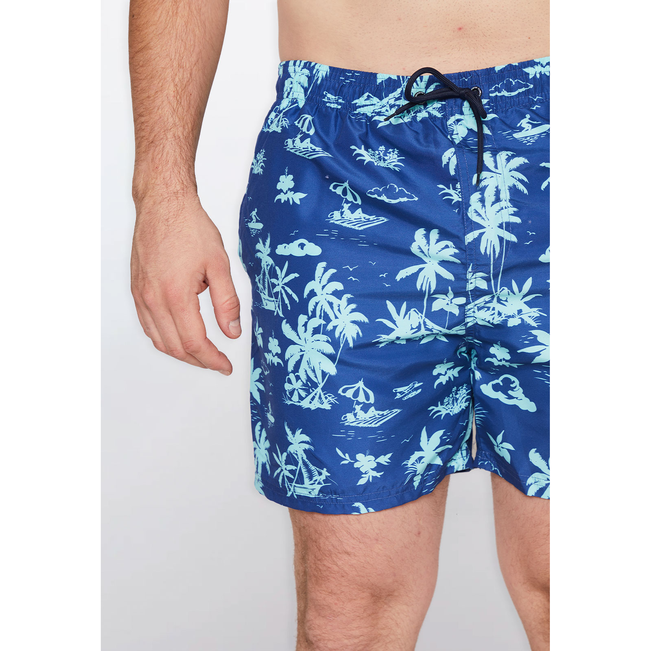 Traje De Baño Hombre Palmera Azul Familyshop 6