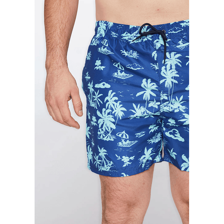 Traje De Baño Hombre Palmera Azul Familyshop 6