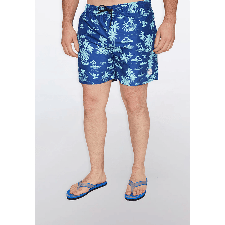 Traje De Baño Hombre Palmera Azul Familyshop 3