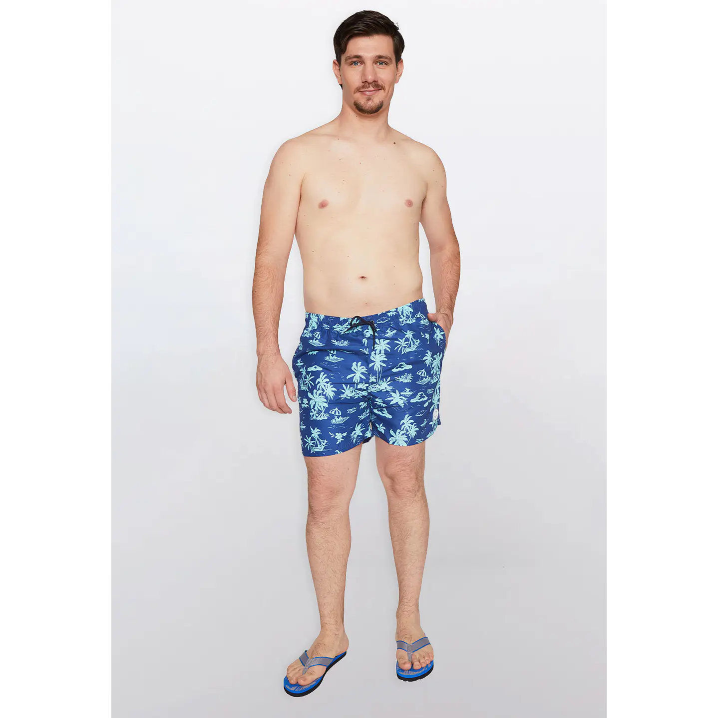 Traje De Baño Hombre Palmera Azul Familyshop 4