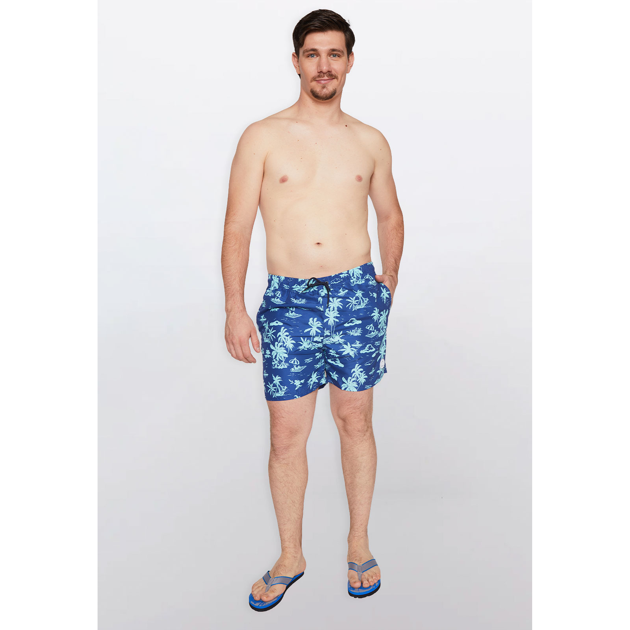 Traje De Baño Hombre Palmera Azul Familyshop 4