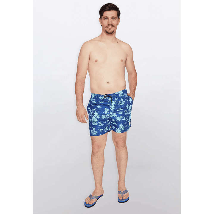 Traje De Baño Hombre Palmera Azul Familyshop 4