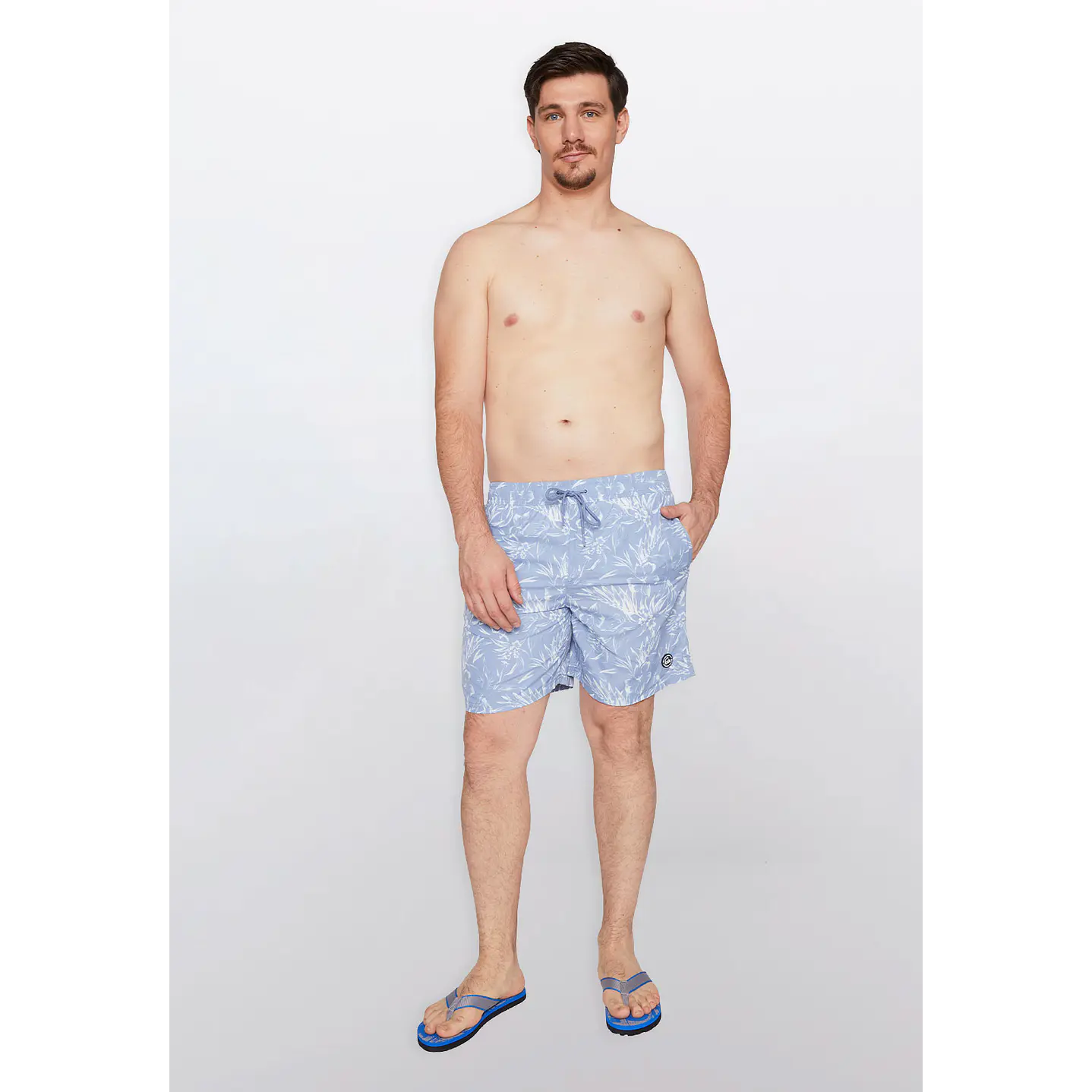Traje De Baño Hombre Hojas Azul Familyshop 5