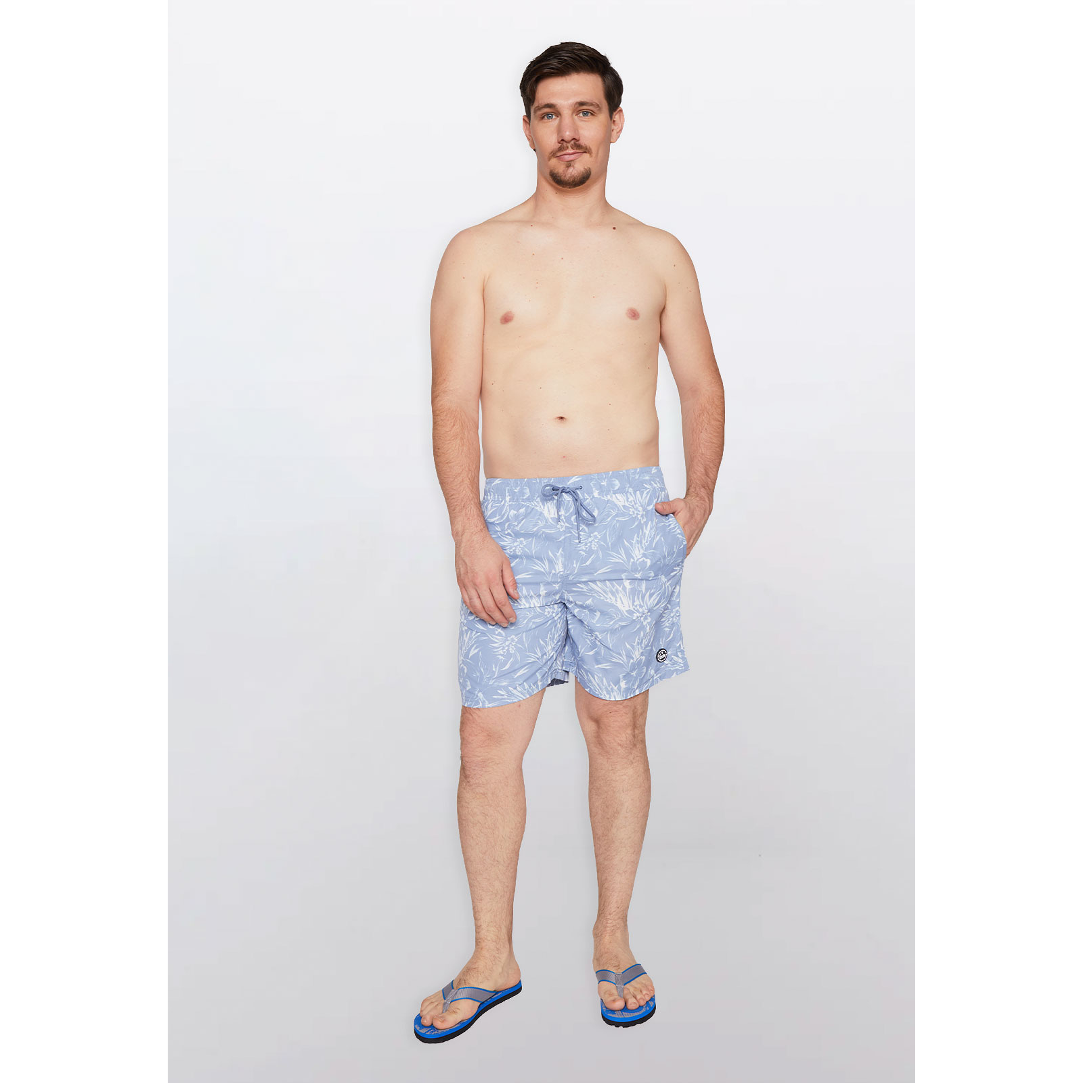 Traje De Baño Hombre Hojas Azul Familyshop 5