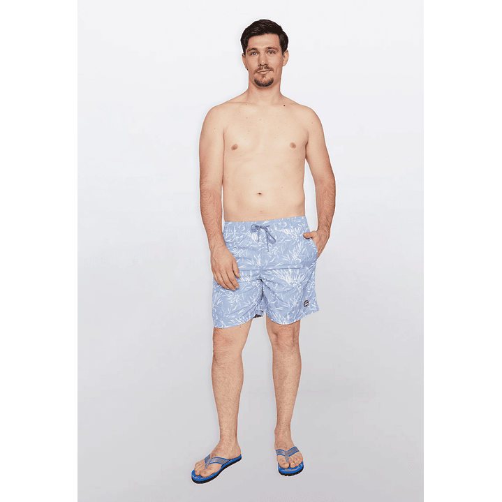 Traje De Baño Hombre Hojas Azul Familyshop 5