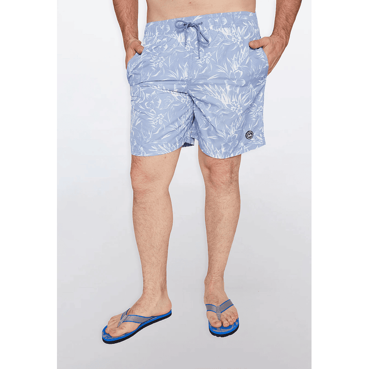 Traje De Baño Hombre Hojas Azul Familyshop 4