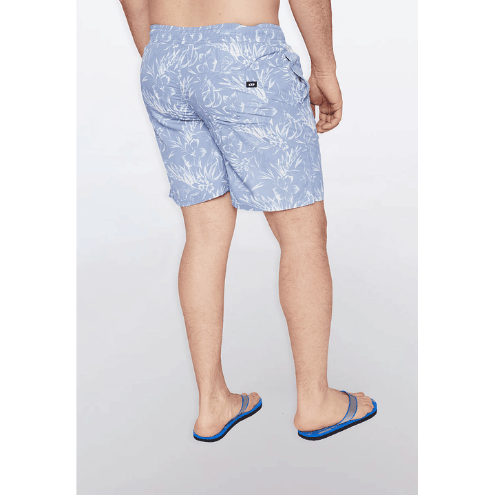 Traje De Baño Hombre Hojas Azul Familyshop 6