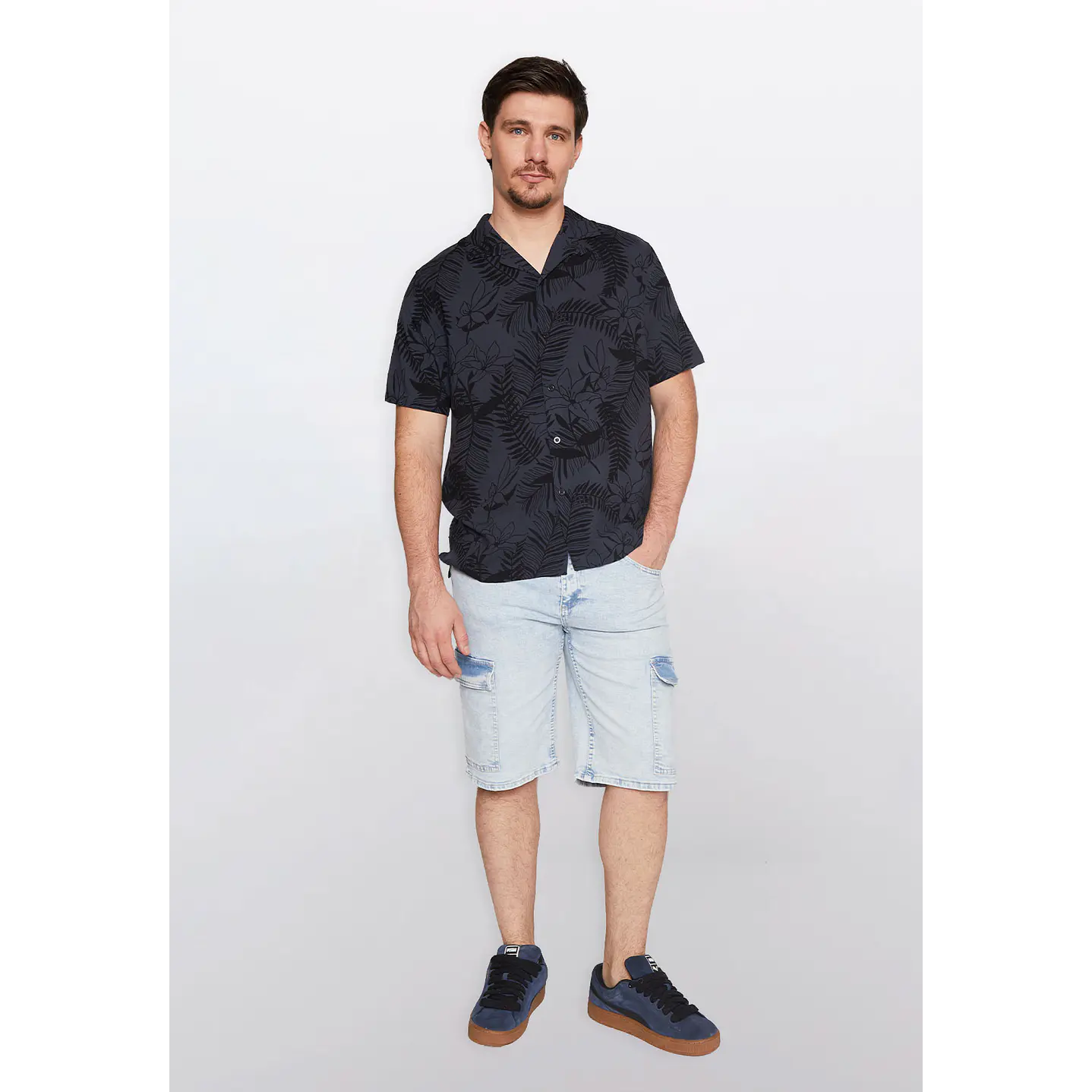 Bermuda Hombre Cargo Denim Celeste Familyshop 2