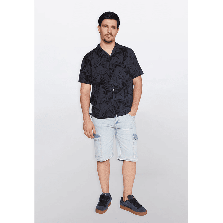 Bermuda Hombre Cargo Denim Celeste Familyshop 2