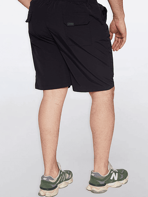 Bermuda Hombre Taslan Basic Negro Familyshop
