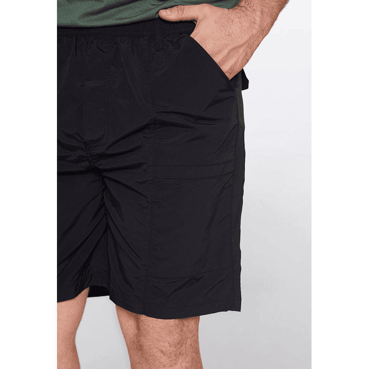 Bermuda Hombre Taslan Basic Negro Familyshop 3