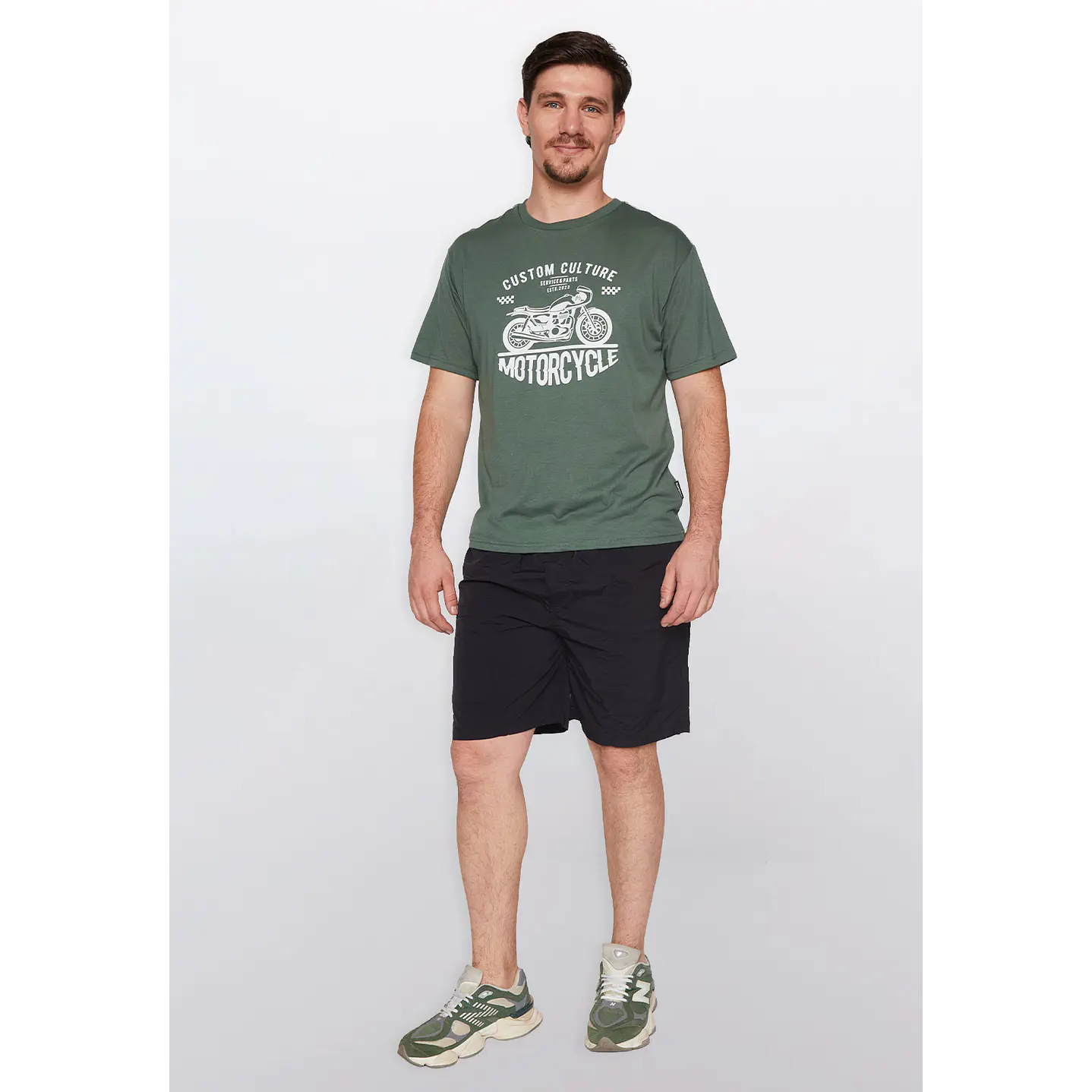 Polera Hombre Basic One Color Verde Familyshop 2
