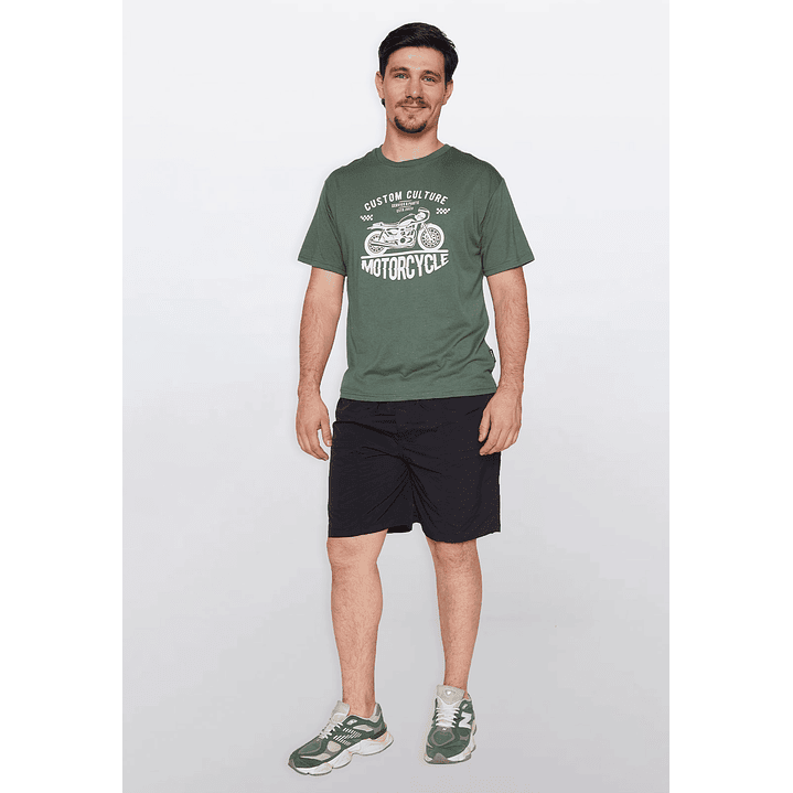 Polera Hombre Basic One Color Verde Familyshop 2