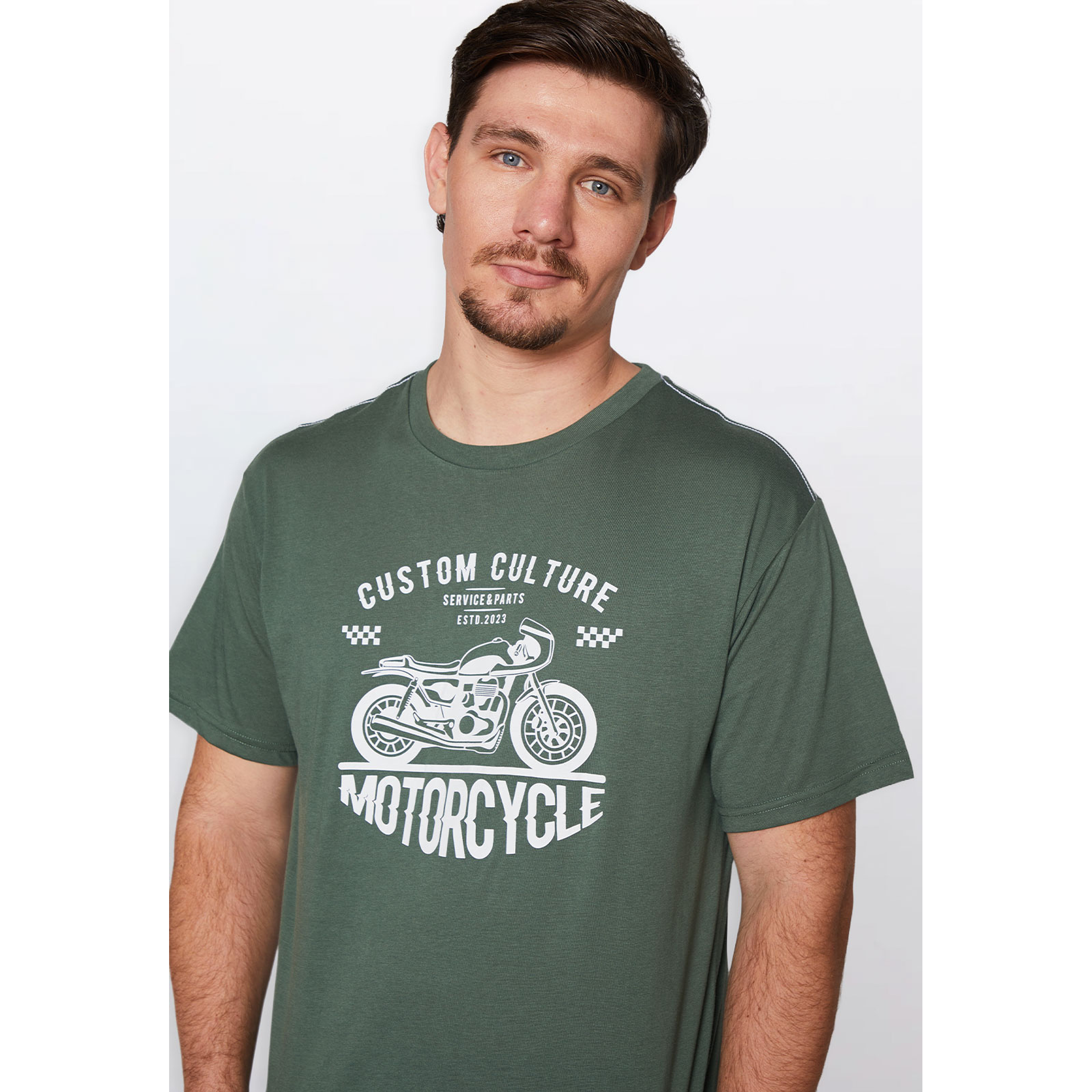 Polera Hombre Basic One Color Verde Familyshop 4