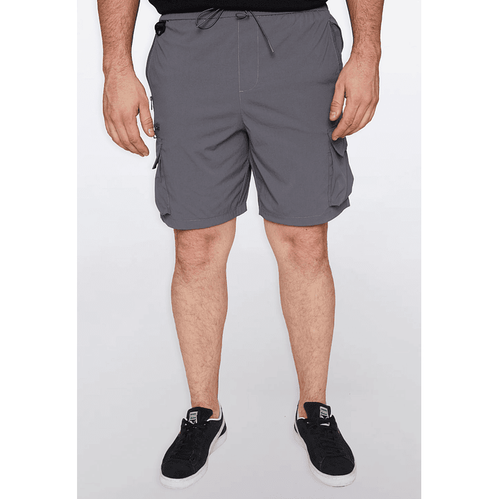 Bermuda Hombre Cargo Taslan Gris Familyshop 1