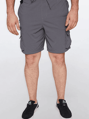 Bermuda Hombre Cargo Taslan Gris Familyshop