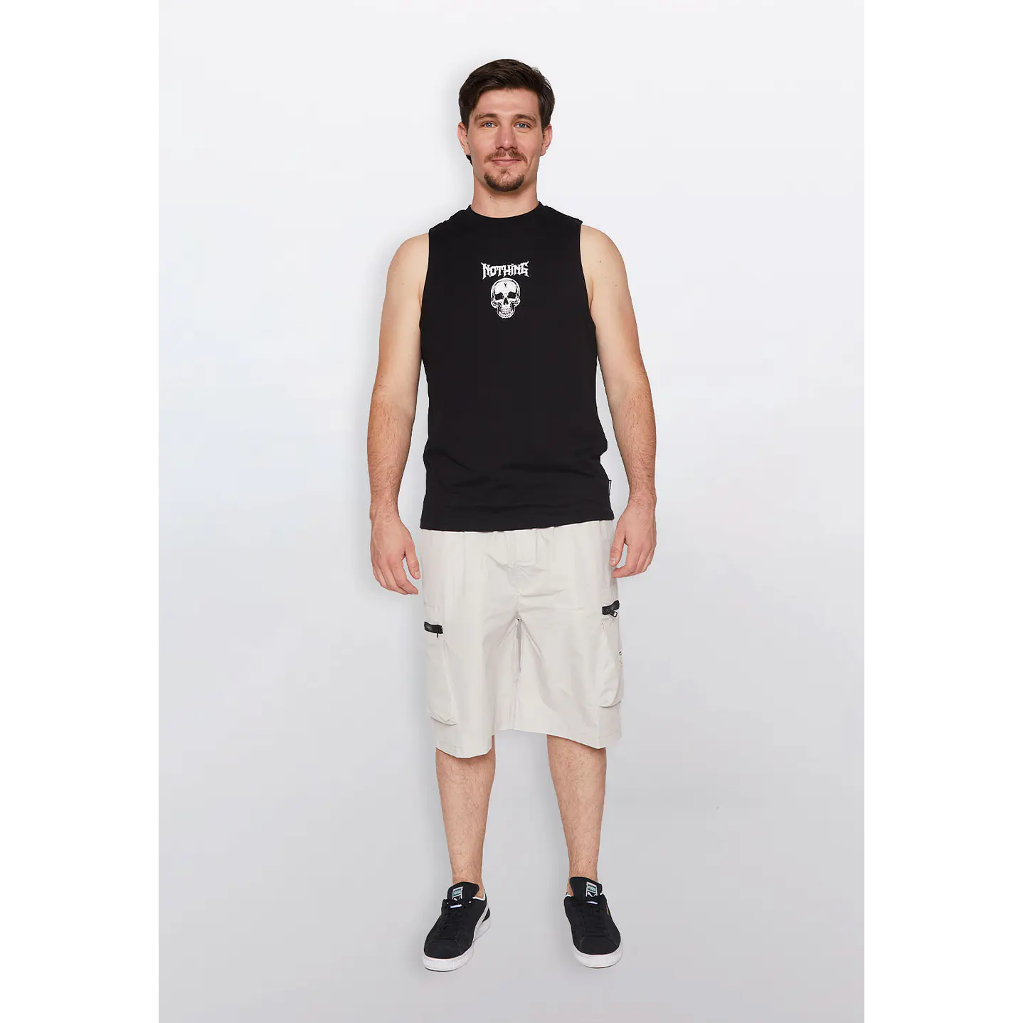 Bermuda Hombre Cargo Cierre Beige Familyshop 2