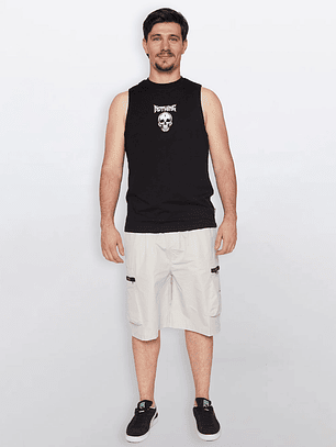 Bermuda Hombre Cargo Cierre Beige Familyshop