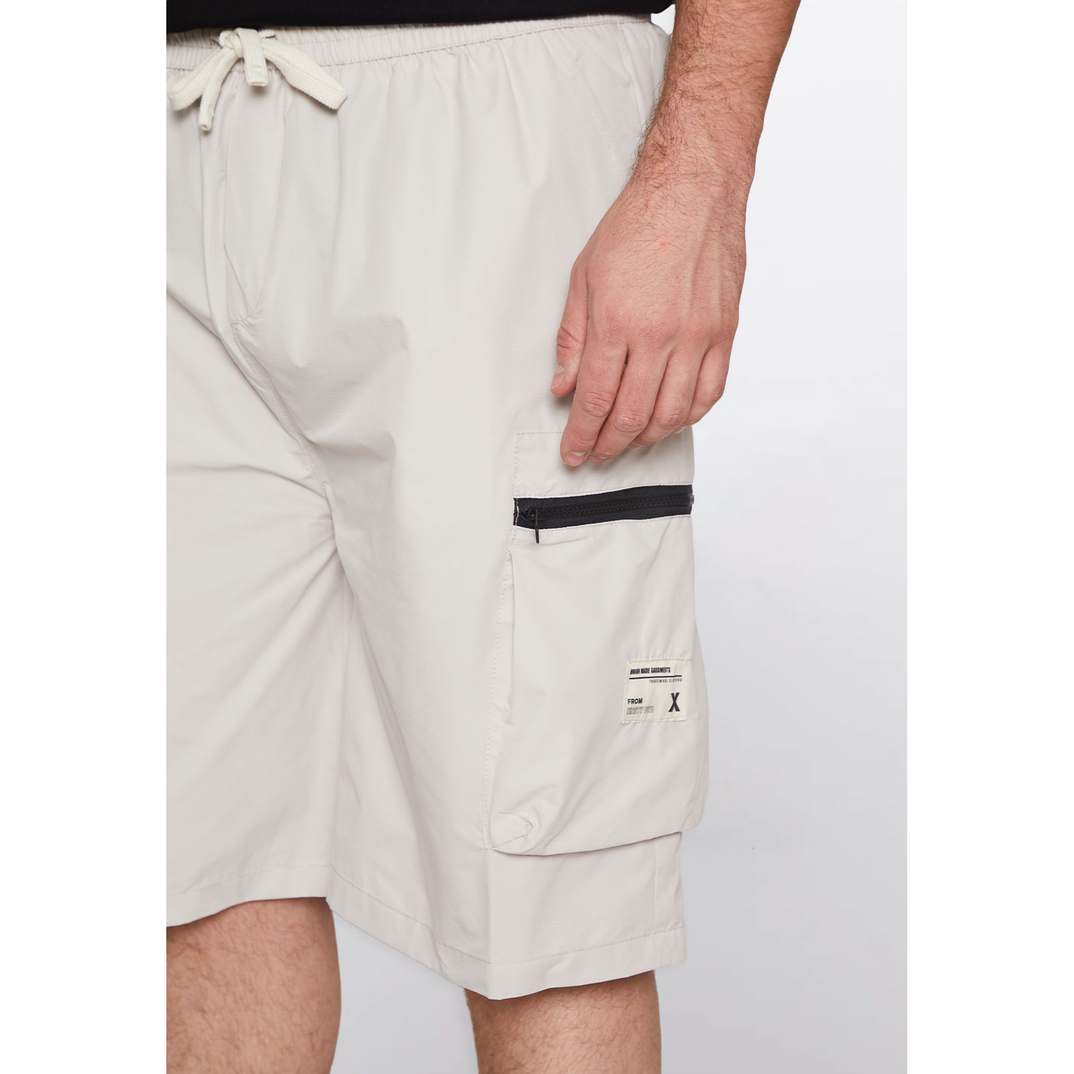 Bermuda Hombre Cargo Cierre Beige Familyshop 3