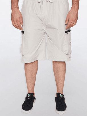 Bermuda Hombre Cargo Cierre Beige Familyshop